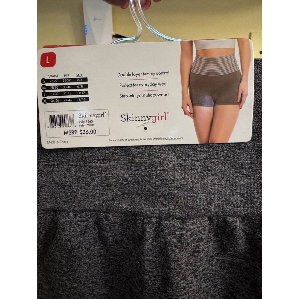 Skinny Girl Shaping Seamless Shorts 7665 MRSP $36 2 Pack - Picture 3 of 8